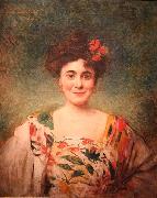 Leon Joseph Florentin Bonnat Portrait de madame Dotezac oil painting